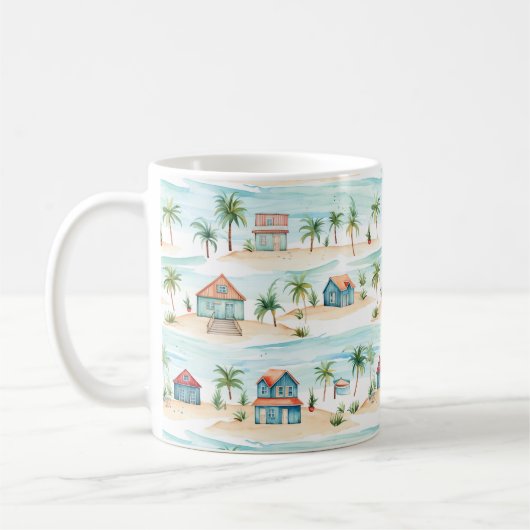 Mug Plage tropicale Océan Palm Tree (Gauche)