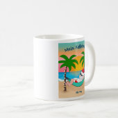 Mug Plage tropicale Père Noël Mele Kalikimaka Noël (Devant droit)