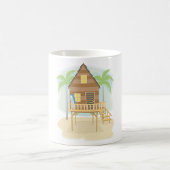 Mug Plage tropicale Planches de surf et palmiers