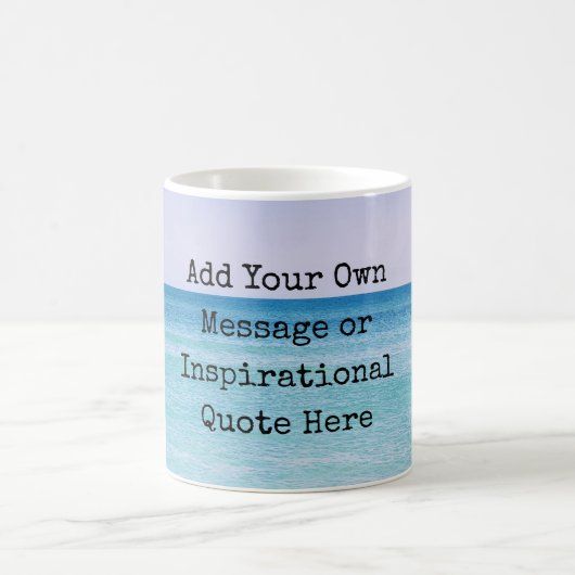 Mug Plage tropicale rétro des vagues océaniques (Centre)