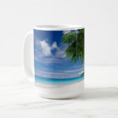 Mug Plage tropicale | Seychelles (Devant gauche)