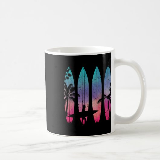 Mug Plage Tropicale Surf Planche de Surf Surfing Surfe (Droite)