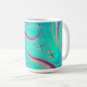 Mug Plage turquoise et violette de Starfish (Devant droit)