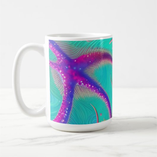 Mug Plage turquoise et violette de Starfish (Gauche)
