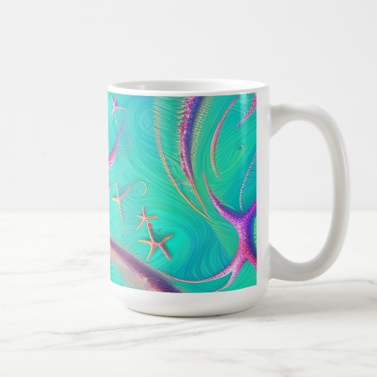Mug Plage turquoise et violette de Starfish (Droite)