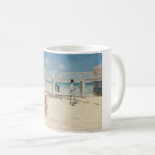 Mug Plage (Vacances à Mentone) (Art australien) (Devant droit)