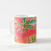 Mug Plage Vintage Hawaiian de PixDezines (Devant gauche)