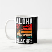 Mug Plages d'Aloha Retro Beach Vacances Été Citation W (Gauche)