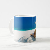 Mug Plages tropicales | Plage de chaises longues Bora  (Devant gauche)