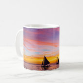 Mug Plages tropicales | Sunset Sailboats, Phillipines (Devant gauche)