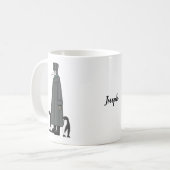 Mug Plague Doctor avec des pingouins drôle nom personn (Devant gauche)