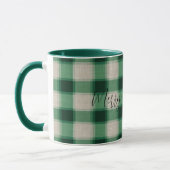 Mug Plaid à la crème verte (Gauche)