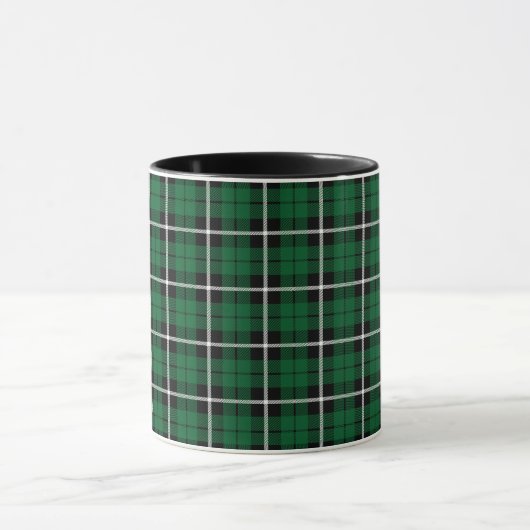 Mug Plaid blanc de Kelly/noir vert irlandais vert de (Centre)