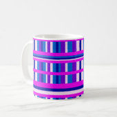 Mug Plaid bleu rose violet (Devant gauche)