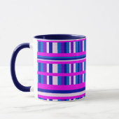 Mug Plaid bleu rose violet (Gauche)