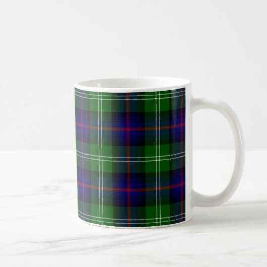 Mug plaid bleu vert de tartan du sud (Droite)