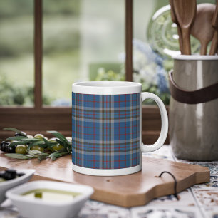 Mug Plaid Clan Thompson Tartan Blue Grey Check