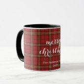 Mug Plaid Classique Joyeux Noël Festif - (Devant gauche)