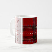 Mug Plaid Cœur Rouge (Devant gauche)