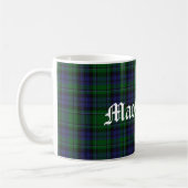 Mug Plaid de tartan bleu et vert élégant de MacCallum (Gauche)