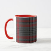 Mug Plaid de tartan géant noir rouge gris de Taupe (Gauche)