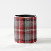Mug Plaid de tartan noir rouge gris de Taupe rouge (Centre)