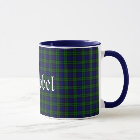 Mug Plaid de tartan noir traditionnel de montre (Droite)