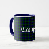Mug Plaid de tartan noir traditionnel de montre (Devant gauche)