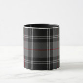 Mug Plaid de tartan rouge noir de blanc gris (Centre)