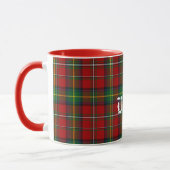 Mug Plaid de tartan traditionnel fait sur commande de (Gauche)