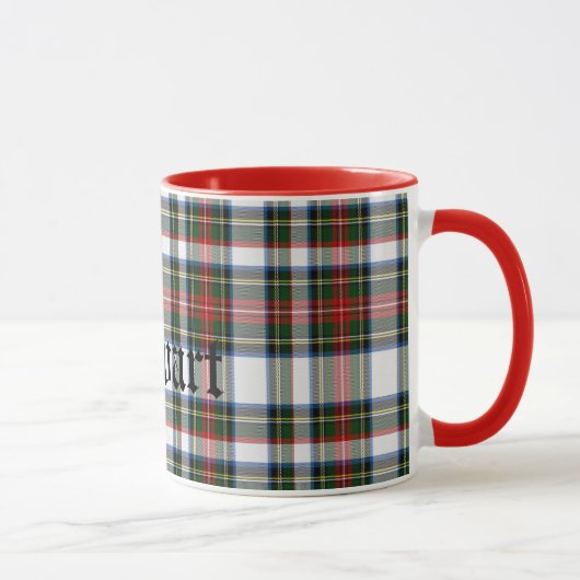 Mug Plaid de tartan traditionnel fait sur commande de (Droite)