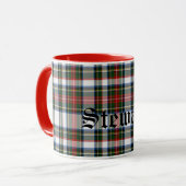 Mug Plaid de tartan traditionnel fait sur commande de (Devant gauche)