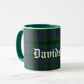 Mug Plaid de tartan traditionnel fait sur commande de (Devant gauche)
