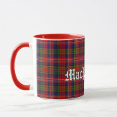 Mug Plaid de tartan traditionnel fait sur commande de (Gauche)