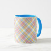 Mug Plaid en pastel de rayure (Devant droit)