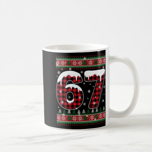 Mug Plaid Flocon Six Sept Noël 67 Meme  (Droite)