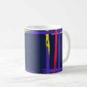 Mug Plaid. Grunge Stripes Simples. Texture Abstraite w (Devant droit)