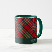 Mug Plaid Holiday Rustic Stewart Tartan Christmas (Devant droit)