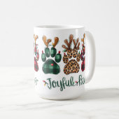 MUG PLAID JOYFUL PAWS HOLIDAY CHIEN PIEDS (Devant droit)