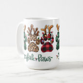 MUG PLAID JOYFUL PAWS HOLIDAY CHIEN PIEDS (Devant gauche)