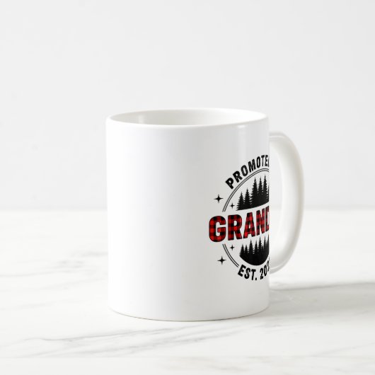 Mug Plaid Lumberjack New Grandpa Promoted To Grandpa E (Devant droit)