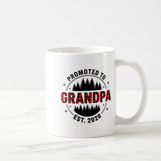 Mug Plaid Lumberjack New Grandpa Promoted To Grandpa E (Droite)