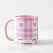 Mug Plaid Modern Pink Heart Collection (Gauche)
