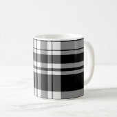 Mug Plaid noir et blanc (Devant droit)