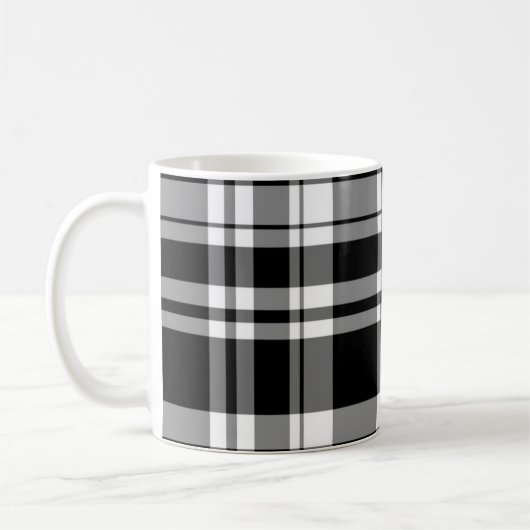 Mug Plaid noir et blanc (Gauche)