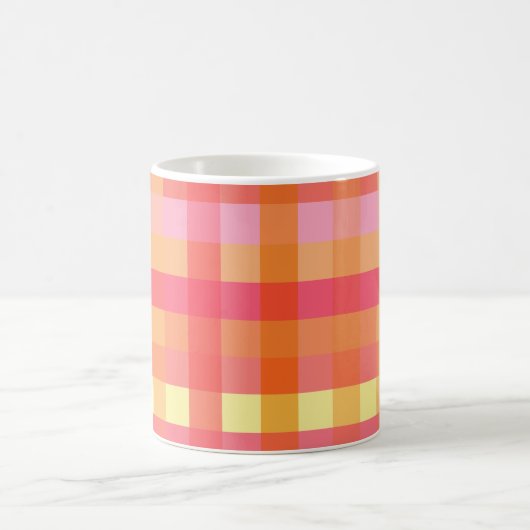 Mug Plaid rose et orange (Centre)