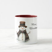 Mug Plaid Scarf Snowman Christmas (Centre)