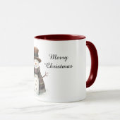 Mug Plaid Scarf Snowman Christmas (Devant droit)