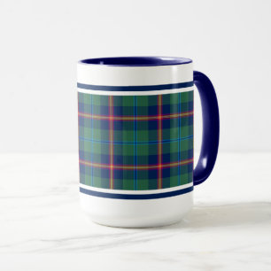Mug Plaid vert et bleu de jeune tartan de clan