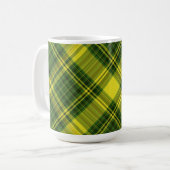 Mug Plaid vert et jaune (incliné) (Devant gauche)